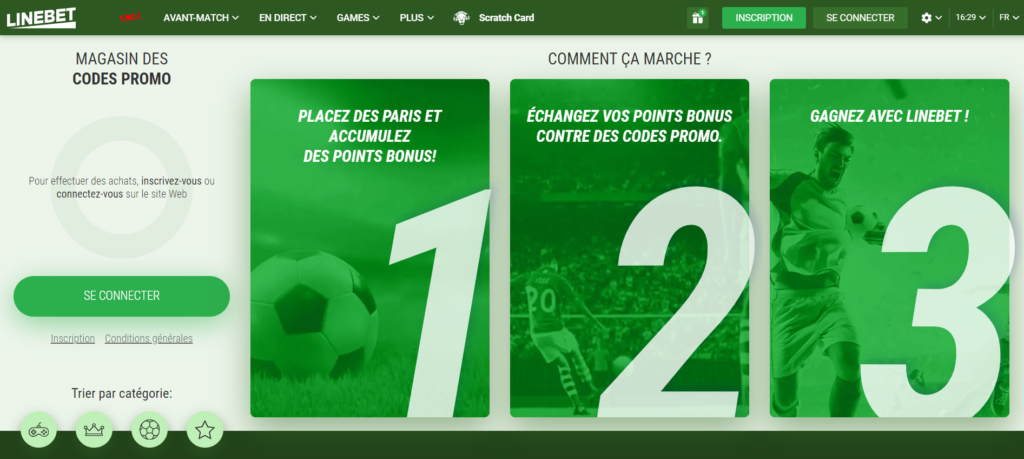 Raisons de l’utilisation du code promo LineBet