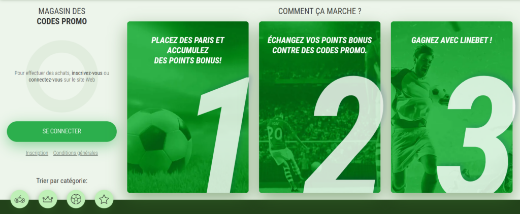 Raisons de l’utilisation du code promo LineBet